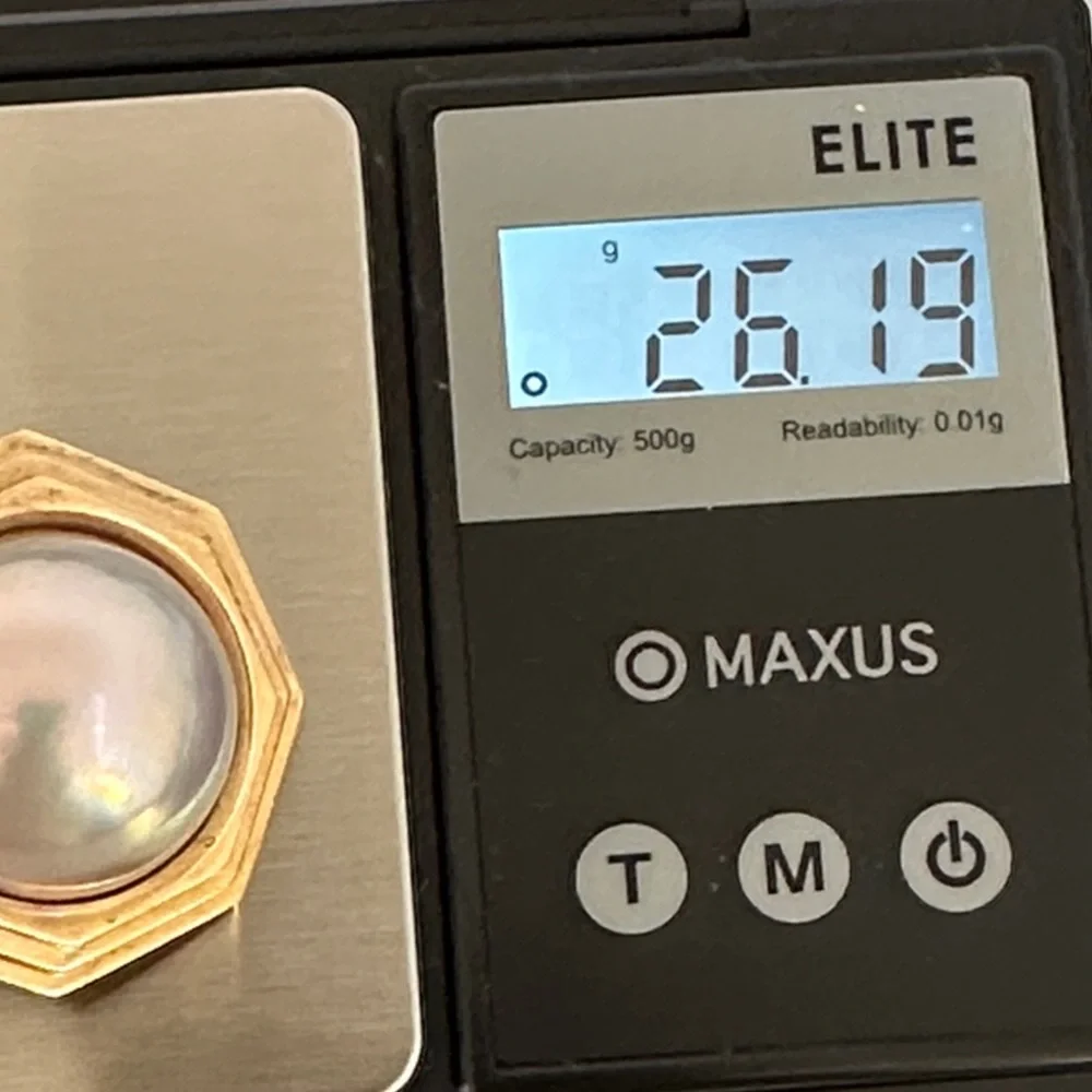 14k real solid Gold real Pearl Earrings